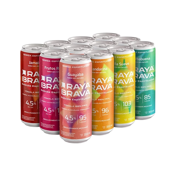 [RBBMIX12] Raya Brava Mix de Sabores - Bebida Espirituosa con 4.5% Alc. 12 Pack